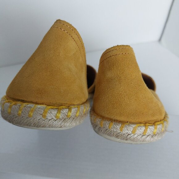 Miz Mooz Mustard Yellow Flats Suede Espadrilles Fall Transition European Coastal - Picture 10 of 14